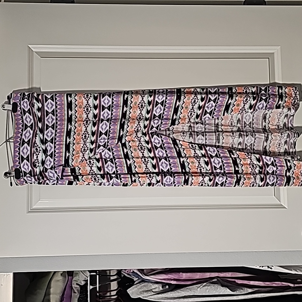 Geometric print maxi skirt